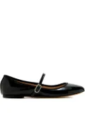 HOUSE OF BALLERINAS patent-leather buckle ballet flats - Black