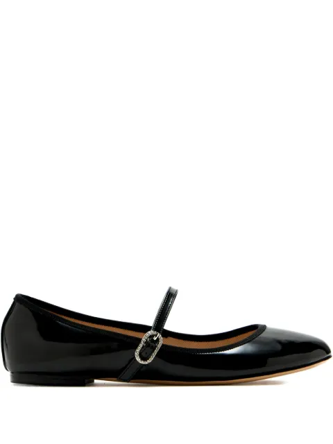 HOUSE OF BALLERINAS patent-leather buckle ballet flats