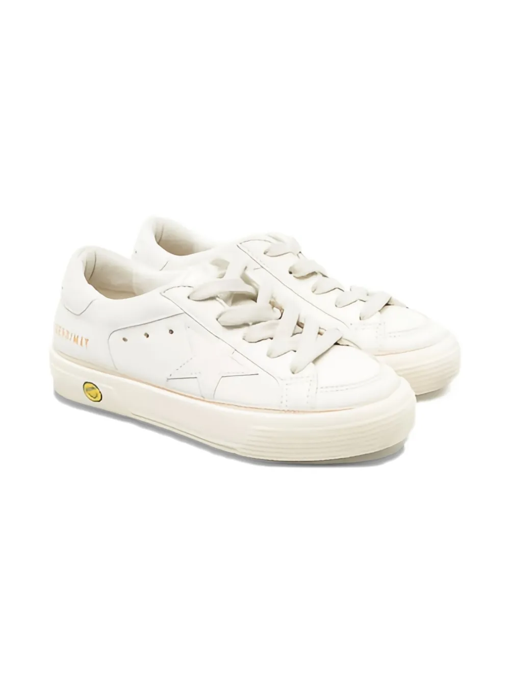 Golden Goose Kids star-patch lace-up sneakers White
