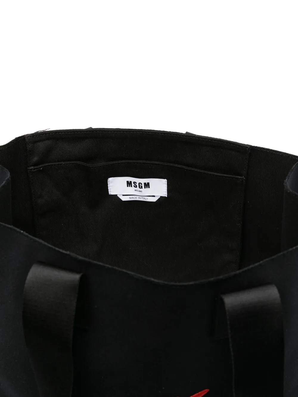 MSGM Shopper met geborduurd logo Zwart