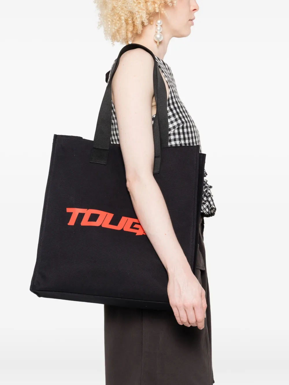 MSGM printed shoulder bag - Zwart