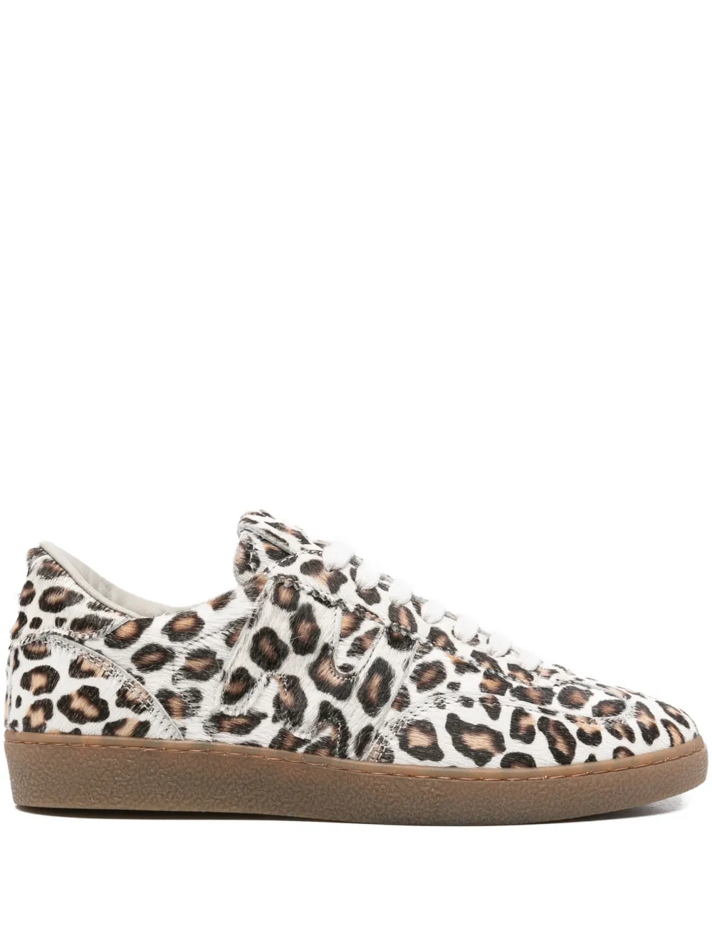 MSGM leopard-print calf-leather sneakers Neutrals