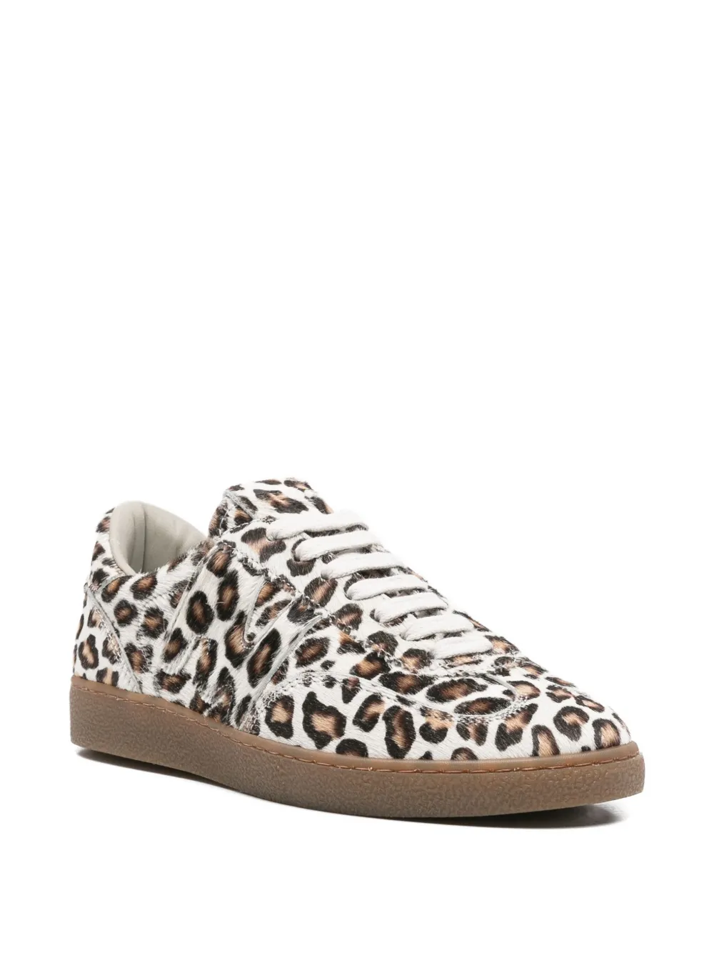 MSGM leopard-print calf-leather sneakers Neutrals