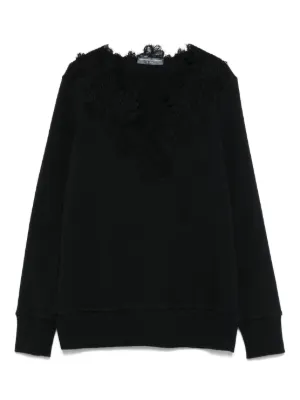 ERMANNO SCERVINO　カシミアセーター 未使用級☆ERMANNO SCERVINO☆刺繍☆ビジュー☆高級カシミヤ