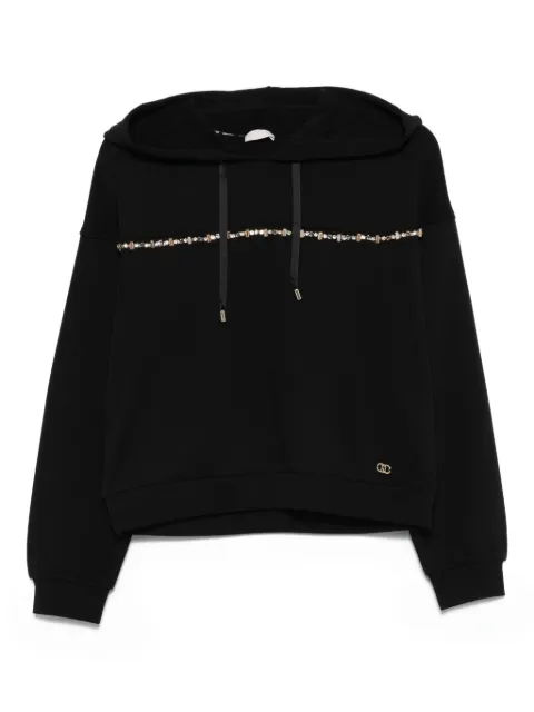 LIU JO embellished-band hoodie
