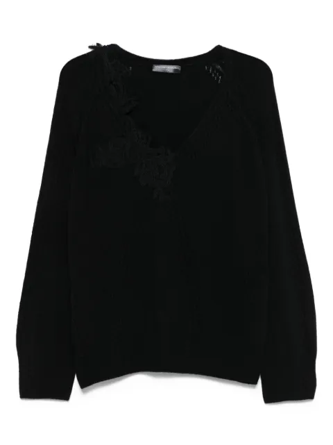 Ermanno Scervino lace-insert knit sweater