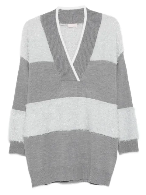 LIU JO V-neck striped sweater