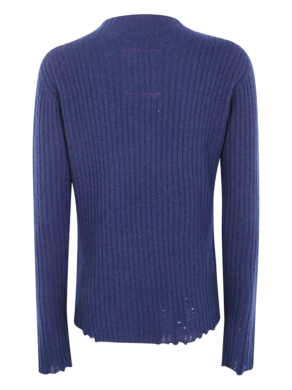 Uma Wang Geribbelde trui met franje Blauw
