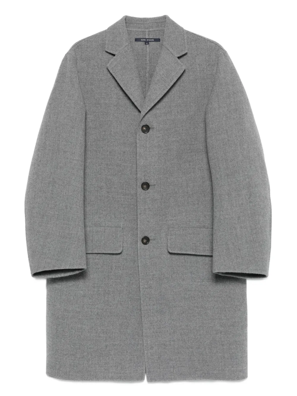 three-button notched coat