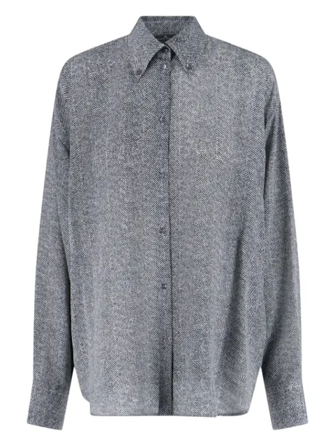 Ermanno Scervino herringbone button-fastening shirt