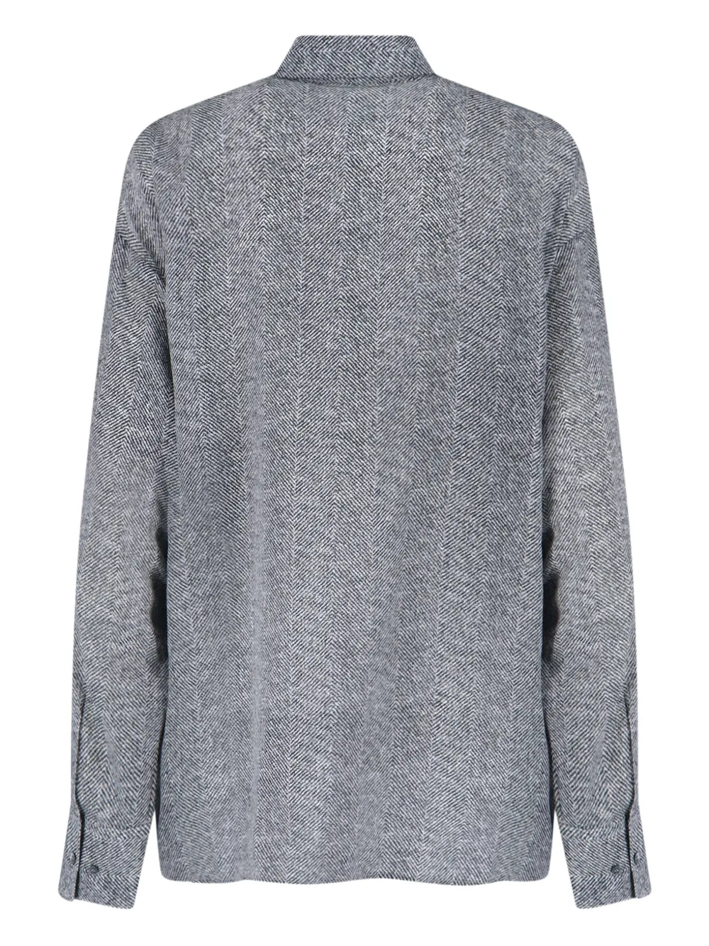 Ermanno Scervino Blouse met visgraatpatroon en knoopsluiting Zwart