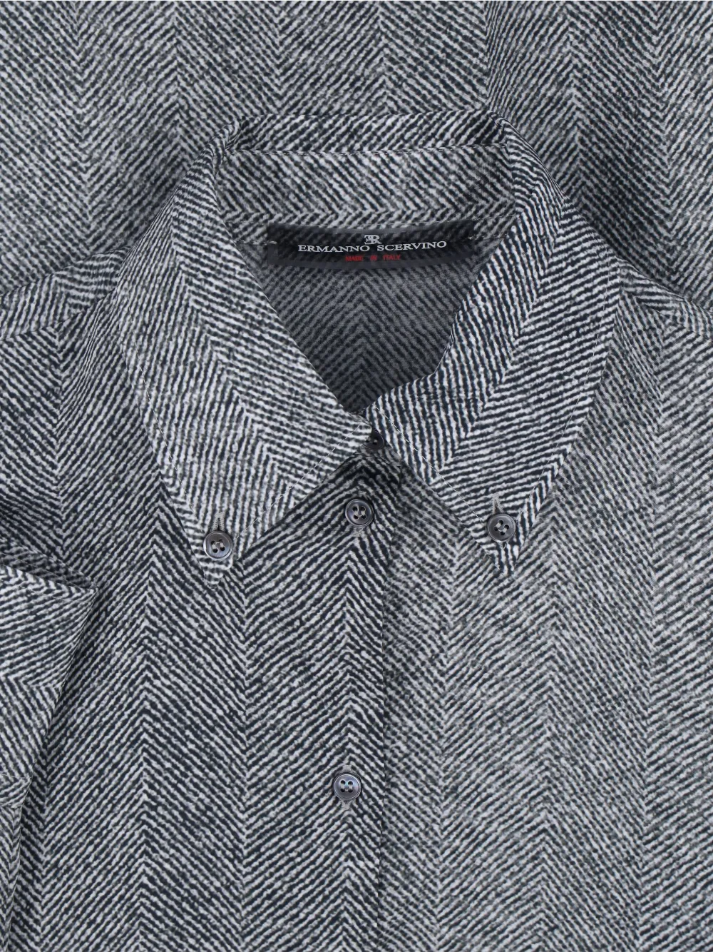 Ermanno Scervino Blouse met visgraatpatroon en knoopsluiting Zwart