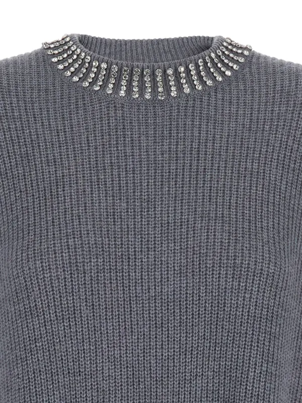 pinko silver dress Pinko Knitted Long Dress - Silver