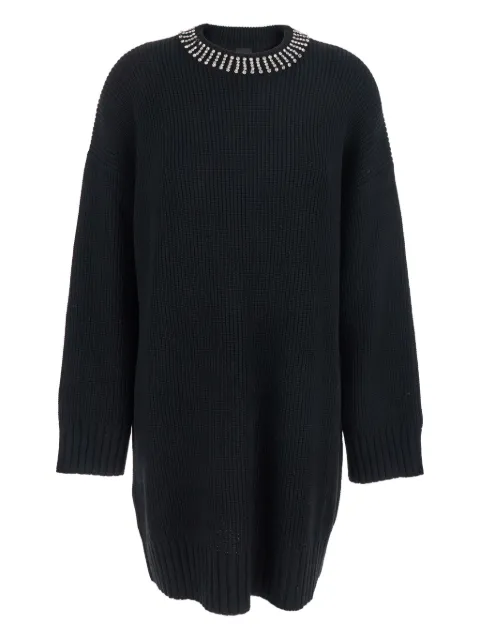 PINKO vestido midi con detalles de cristal