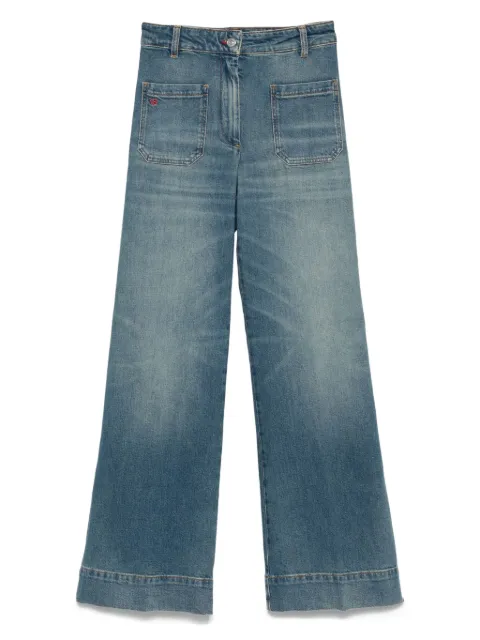 Victoria Beckham pocket-patch wide-leg jeans