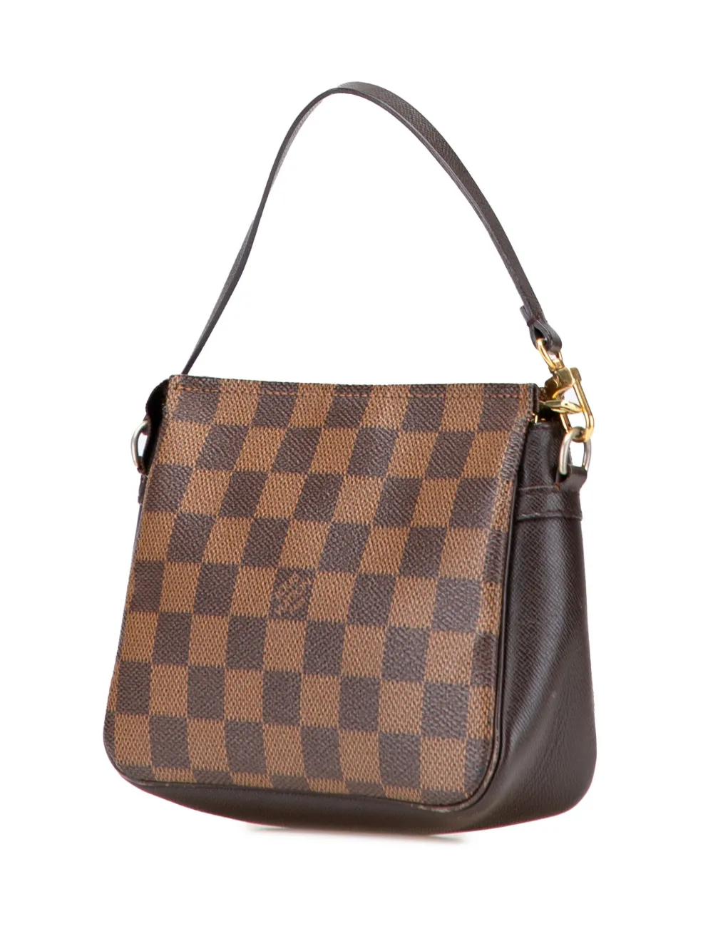 Pre-owned Louis Vuitton 1999 Damier Ebene Trousse Pochette Handbag In Brown