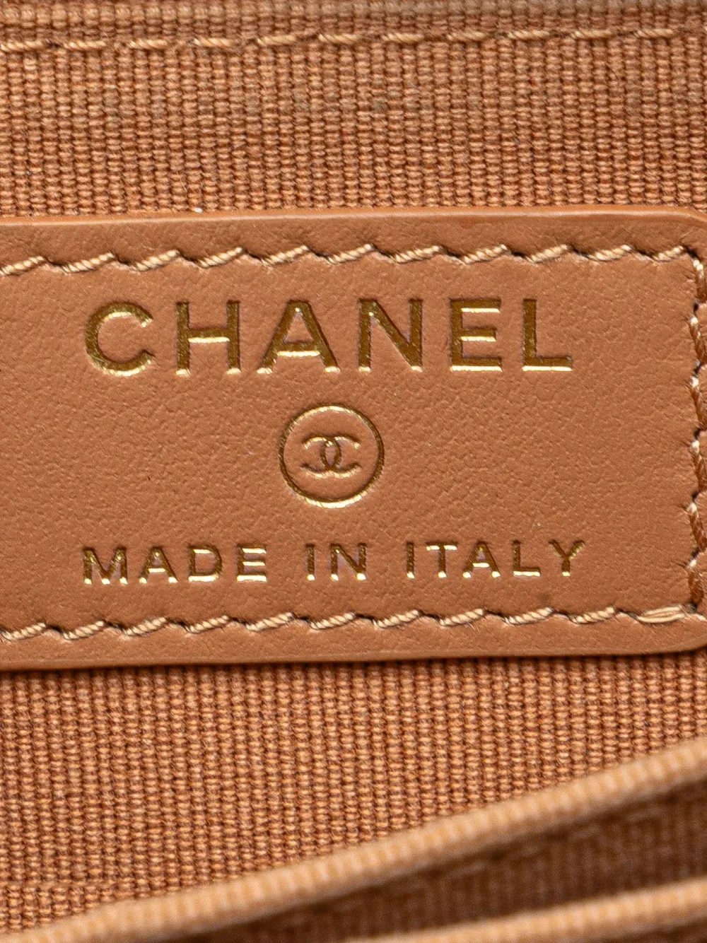 Pre-owned Chanel 2021-2025 Cc Quilted Caviar Zip Around Purse Coin Pouch In Brown