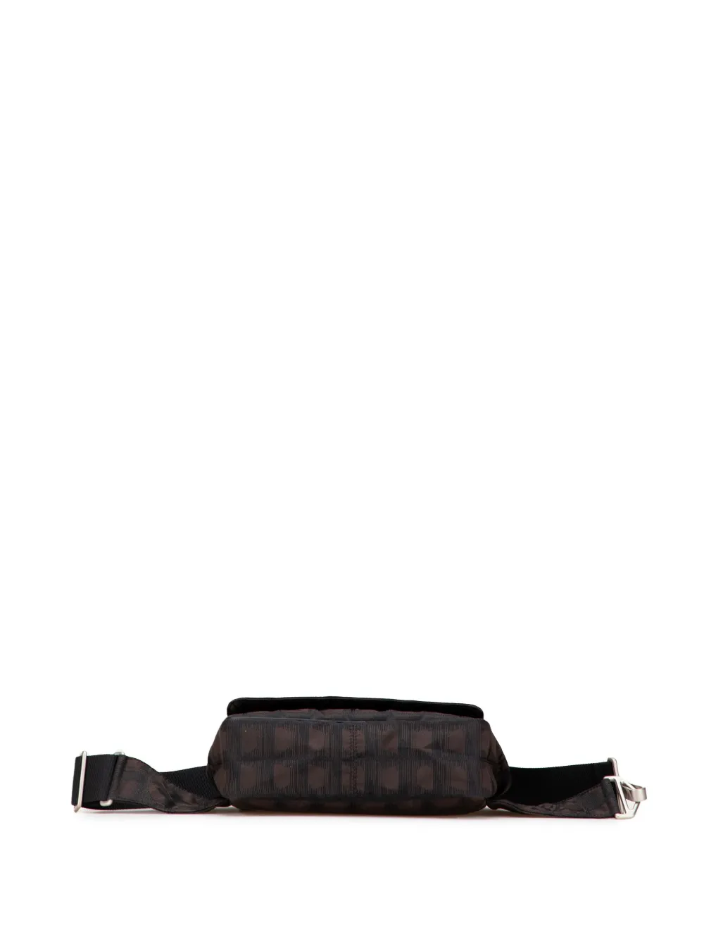 Pre-owned Chanel 2005-2006 New Travel Line Nylon Belt Bag In Brown