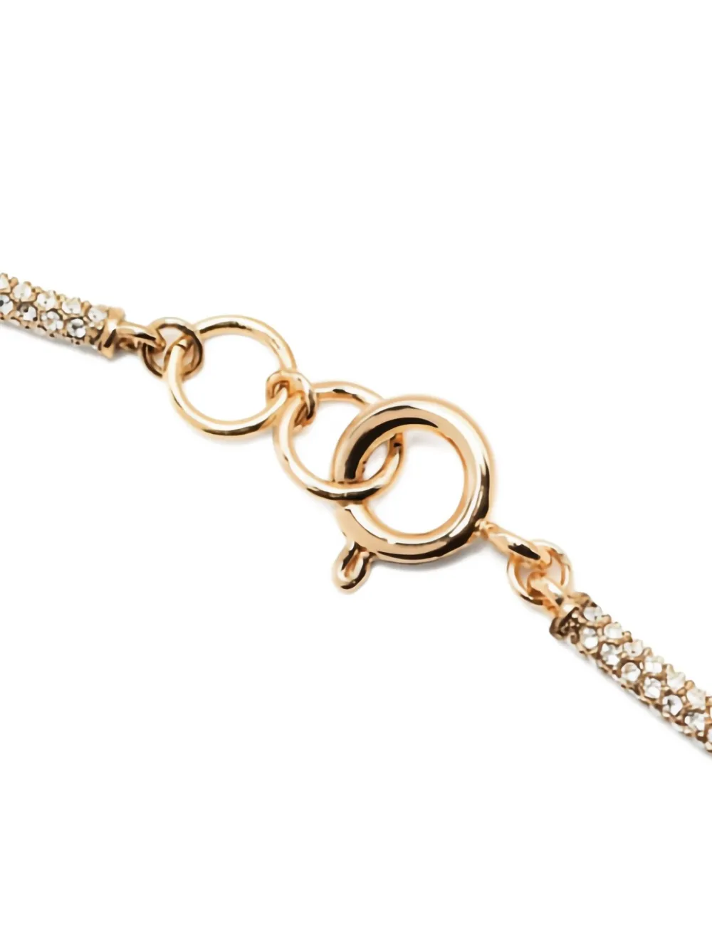 Tory Burch Gold Tone Choker With Logo Plaque In Gold