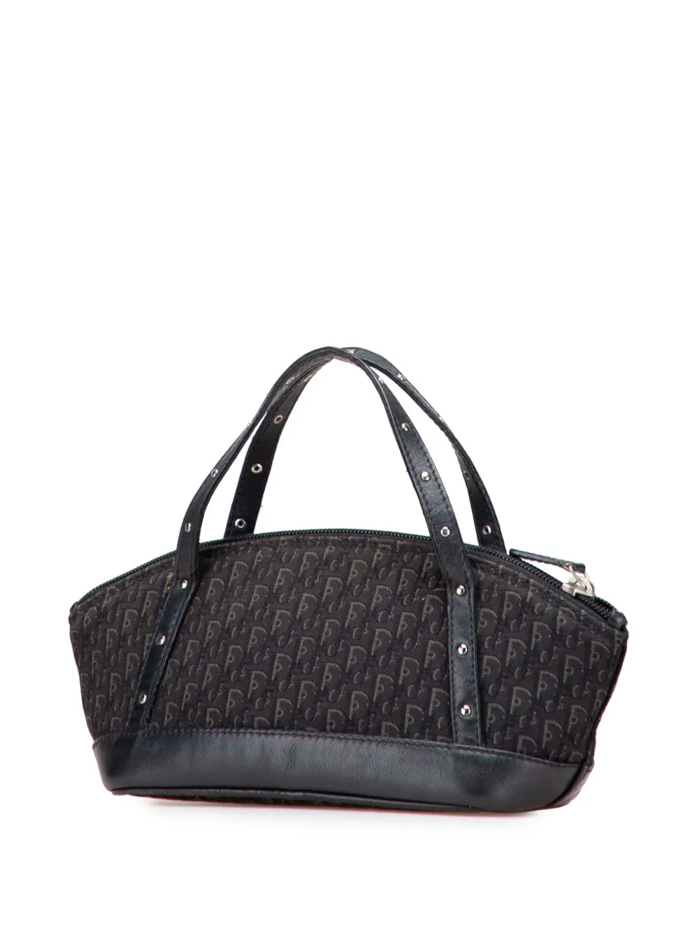 Pre-owned Dior 2003 Mini Issimo Trotter Canvas Street Chic Handbag In Black