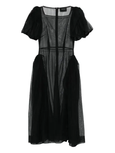 Simone Rocha puff-sleeve sheer dress