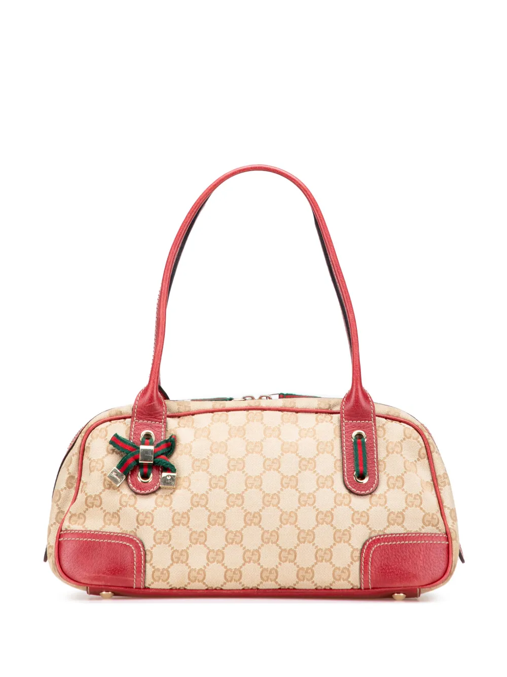 Pre-owned Gucci 2000-2015 Gg Canvas Princy Shoulder Bag In Brown