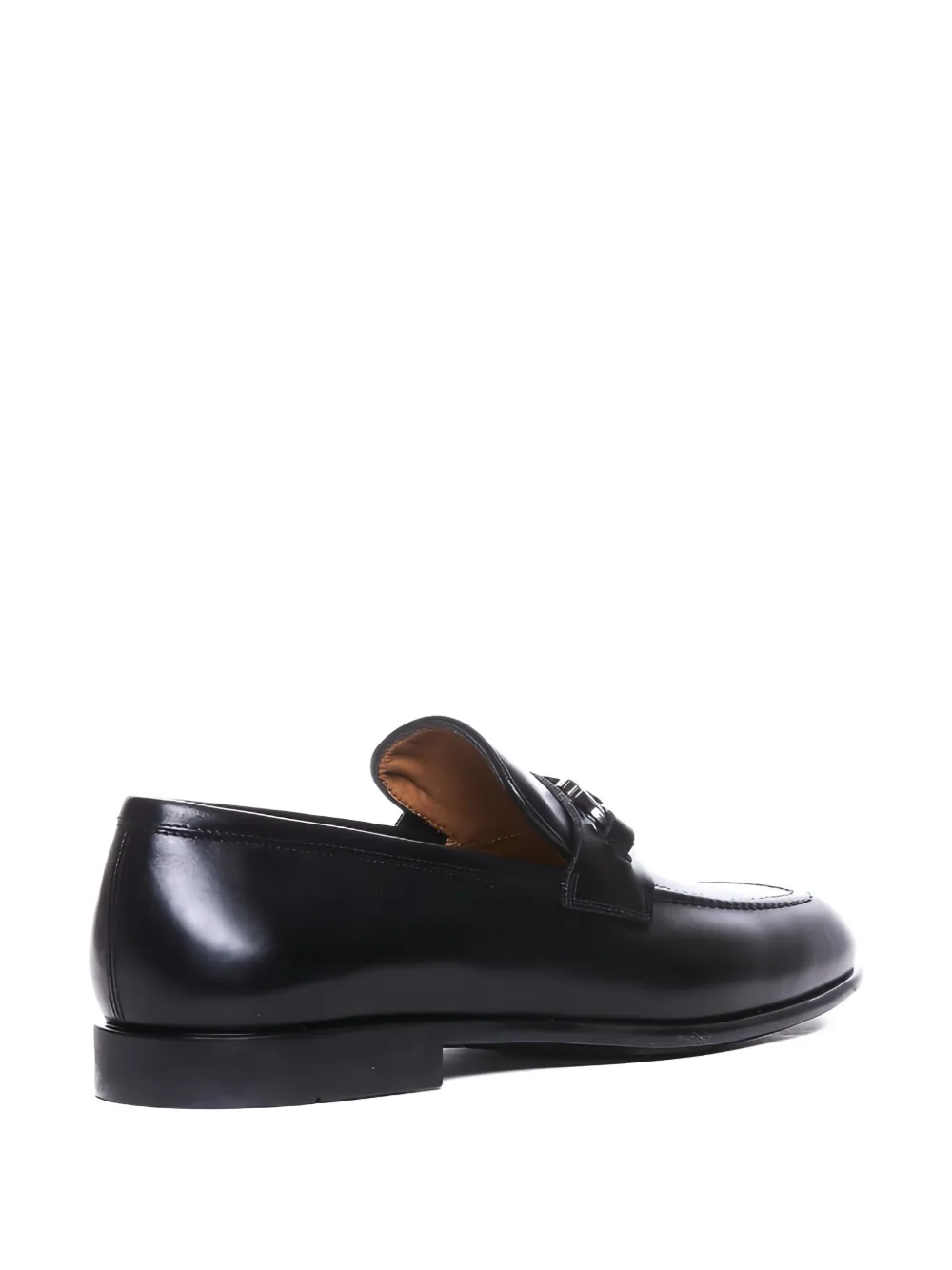 Ferragamo gancini-detail leather loafers Black