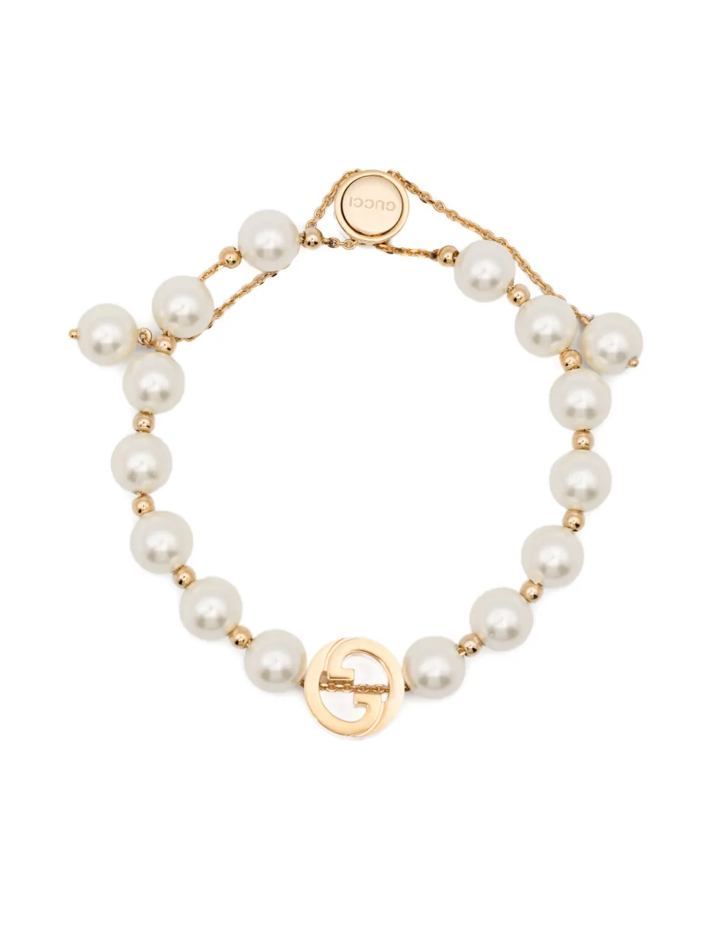 Interlocking G faux-pearl bracelet