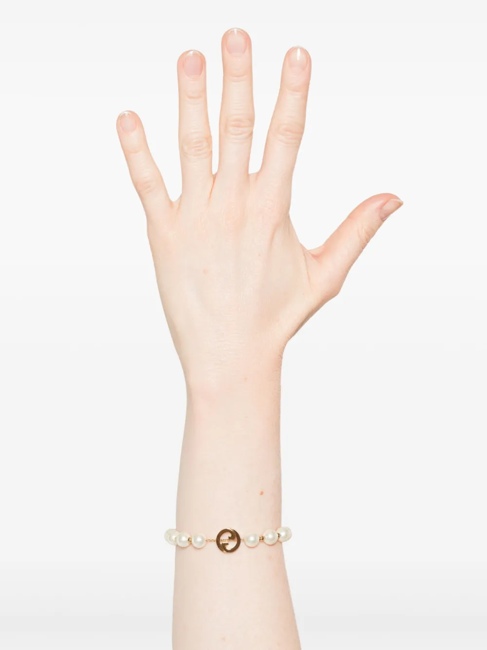 Gucci Interlocking G faux-pearl bracelet - Goud