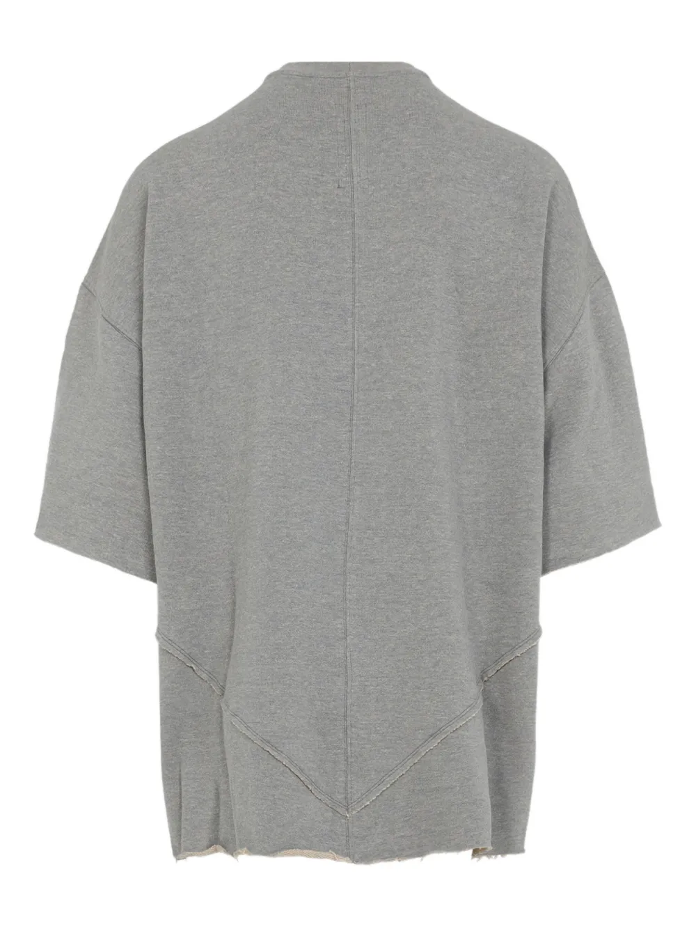 Rick Owens DRKSHDW T-shirt met franje en vlakken Grijs