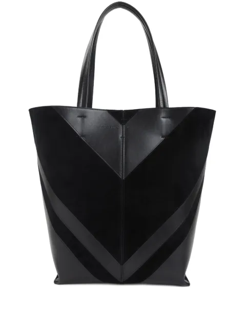 Phoebe Philo chevron leather suede tote bag
