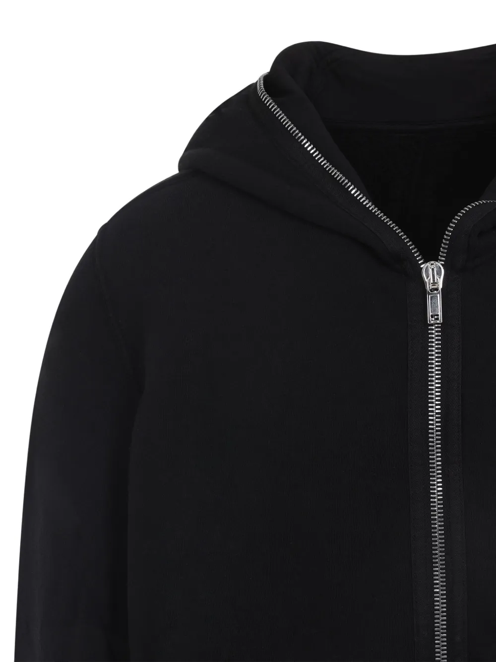 Rick Owens Drkshdw Gimp Zip-up Hooded Sweatshirt In Black