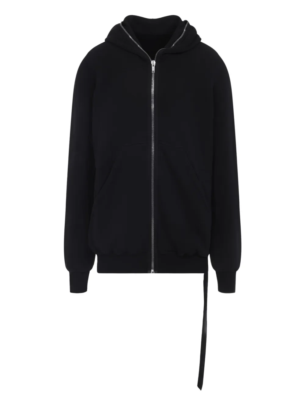 Rick Owens Drkshdw Gimp Zip-up Hooded Sweatshirt In Black