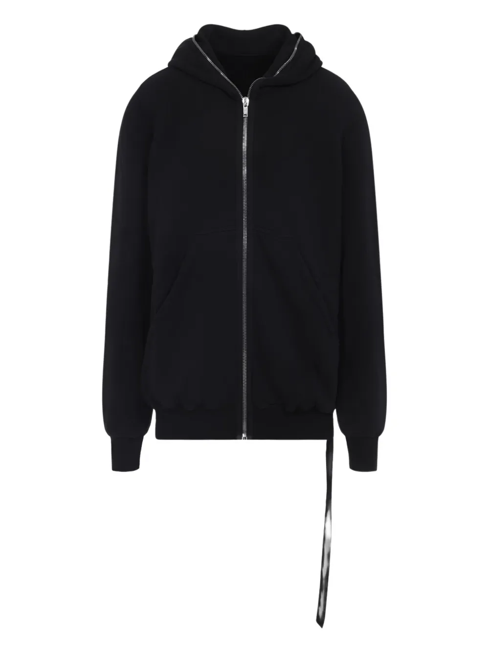 Rick Owens Drkshdw Gimp Zip-up Hooded Sweatshirt In Black