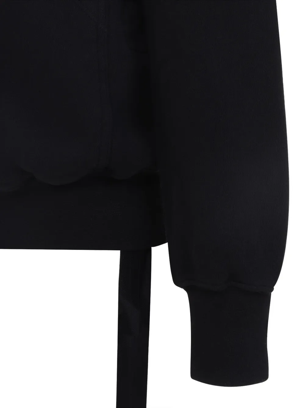 Rick Owens Drkshdw Gimp Zip-up Hooded Sweatshirt In Black