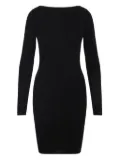 Rick Owens ribbed long-sleeved day dress - Black