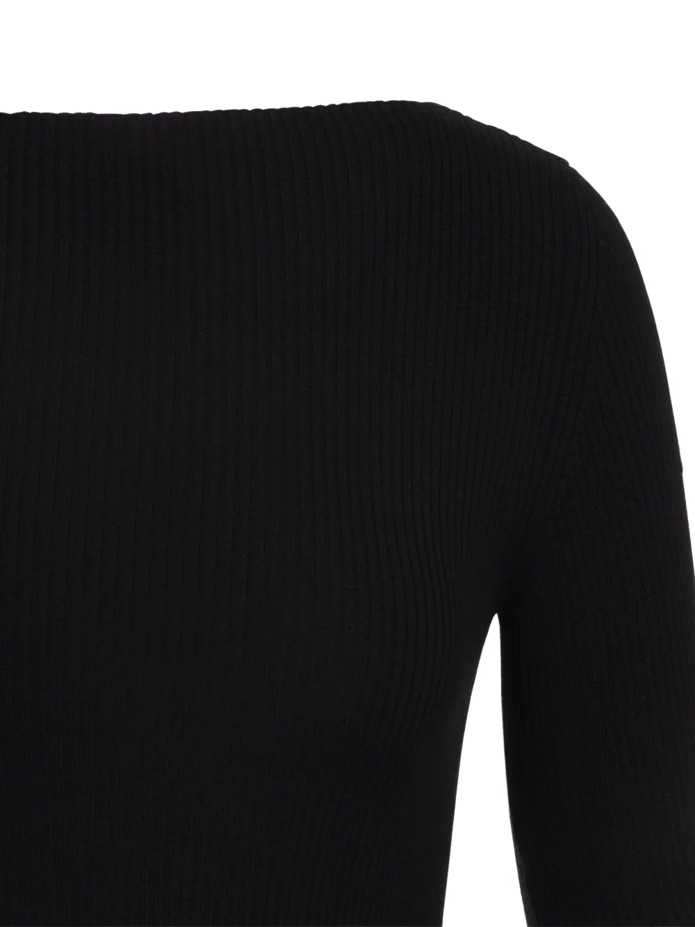 Rick Owens ribbed long-sleeved day dress - Zwart