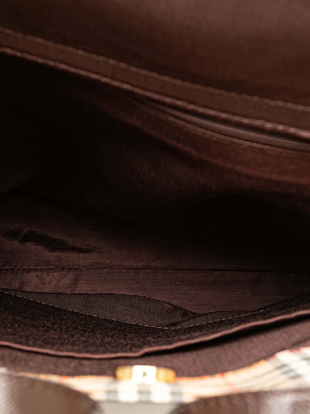 Pre-owned Burberry 20th Century Haymarket Check Canvas Tote Bag In Brown