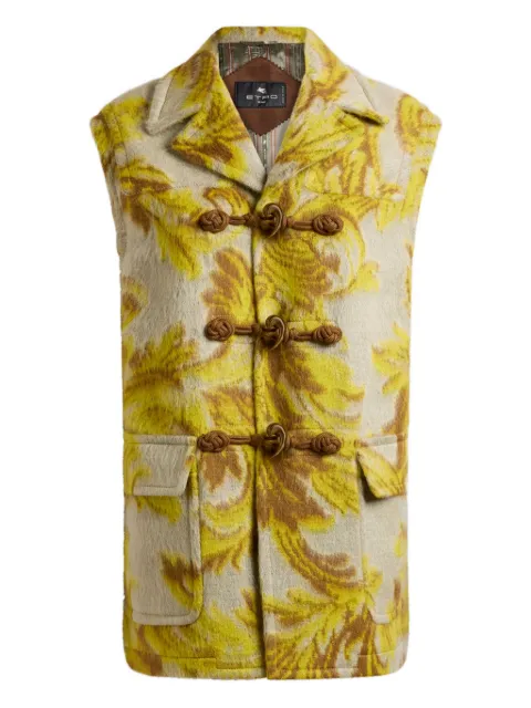 ETRO floral-jacquard toggle waistcoat