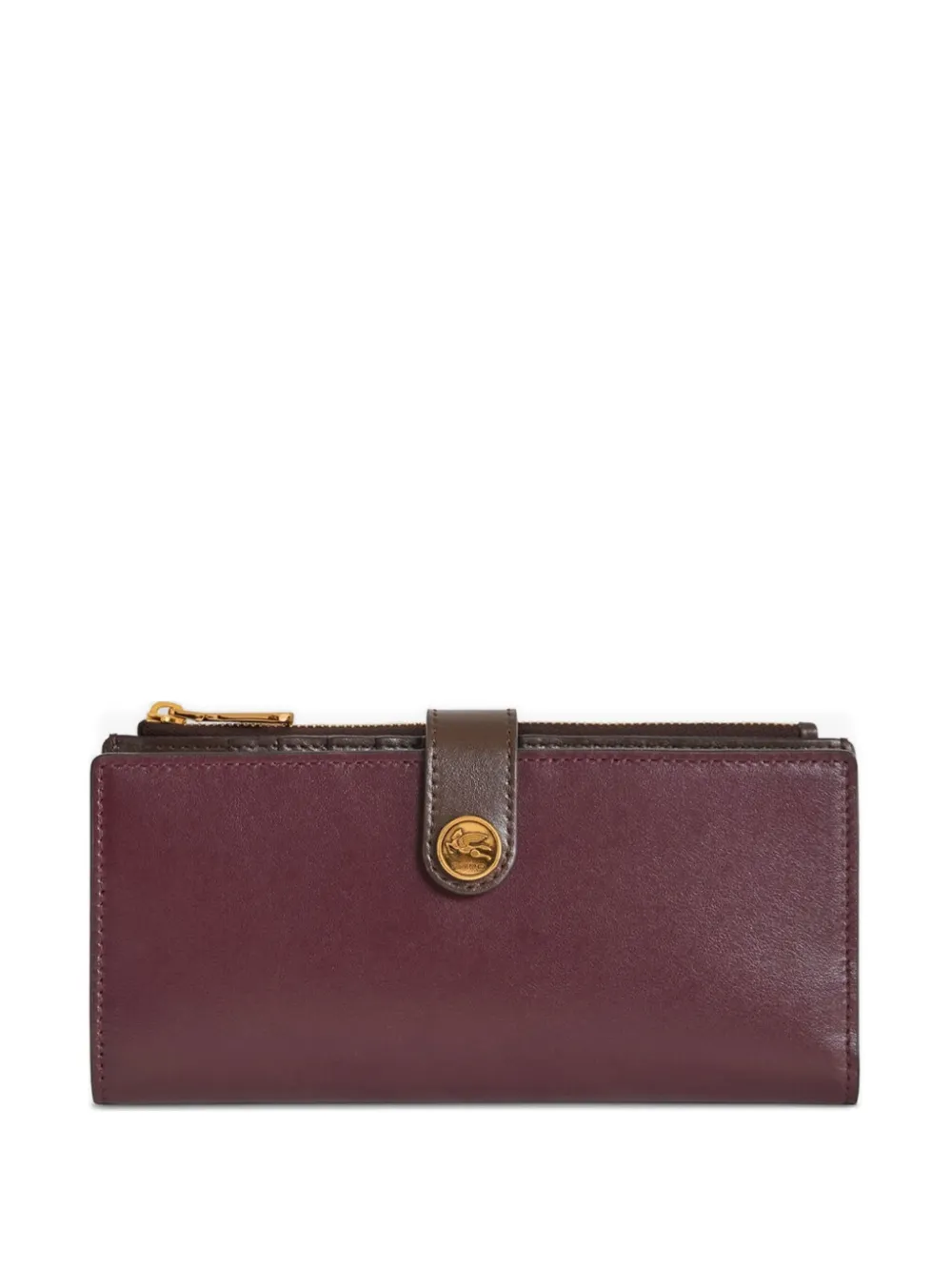 ETRO pegasus-button leather wallet Rood