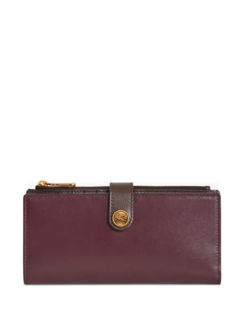 ETRO pegasus-button leather wallet