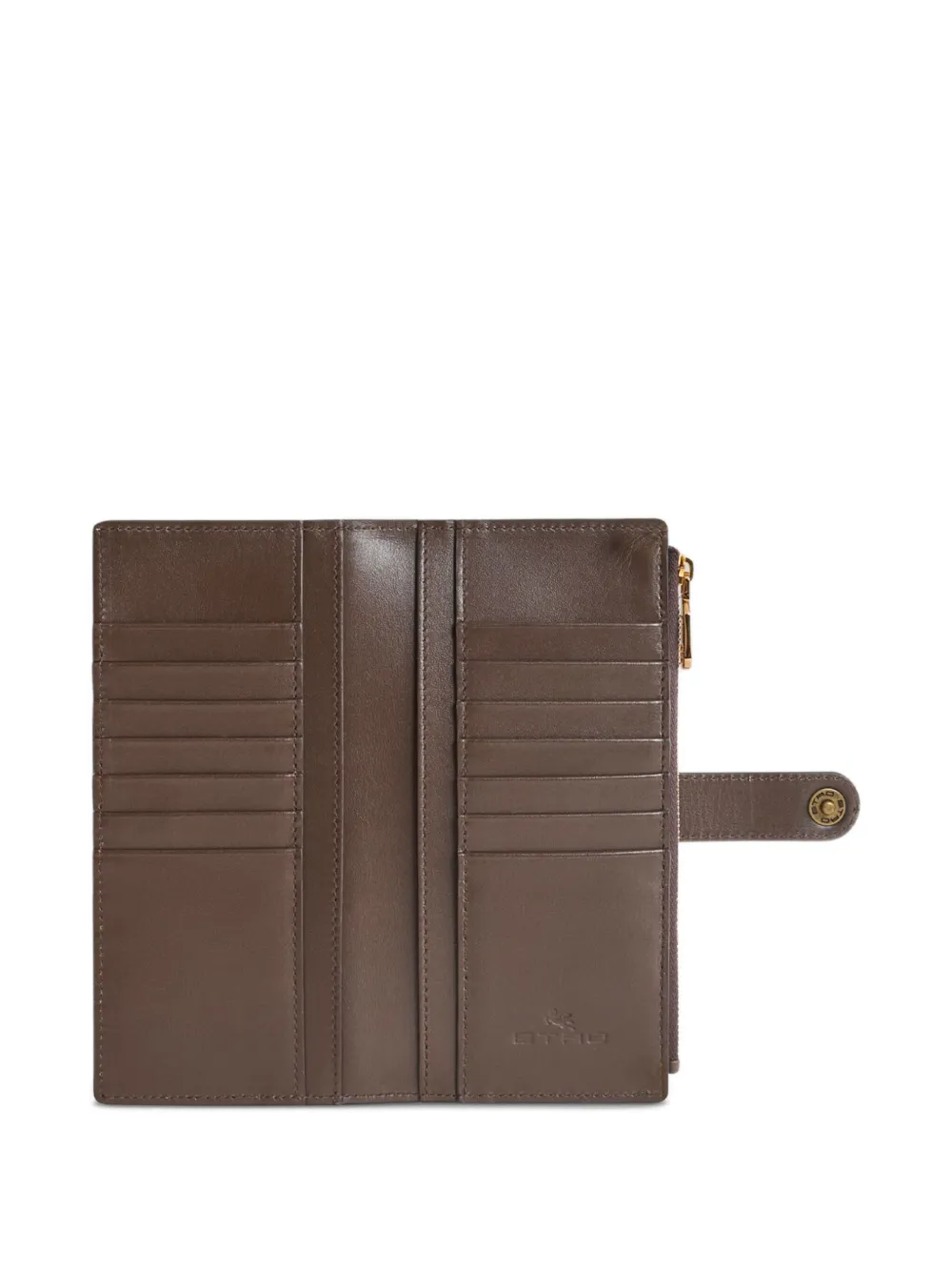 ETRO pegasus-button leather wallet Rood