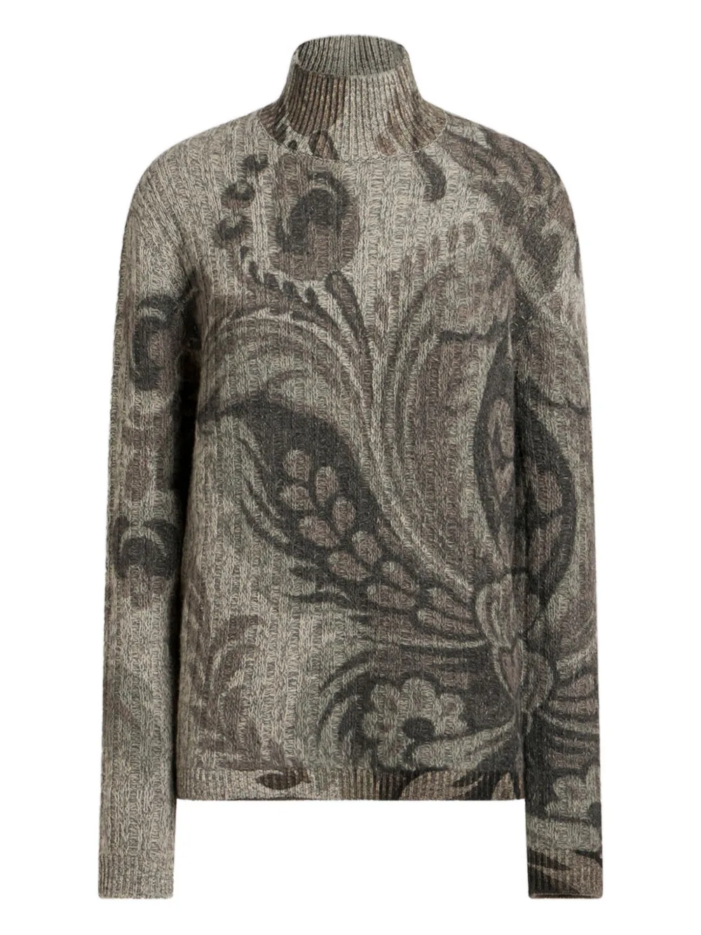 ETRO Geribbelde trui met paisley-print Grijs