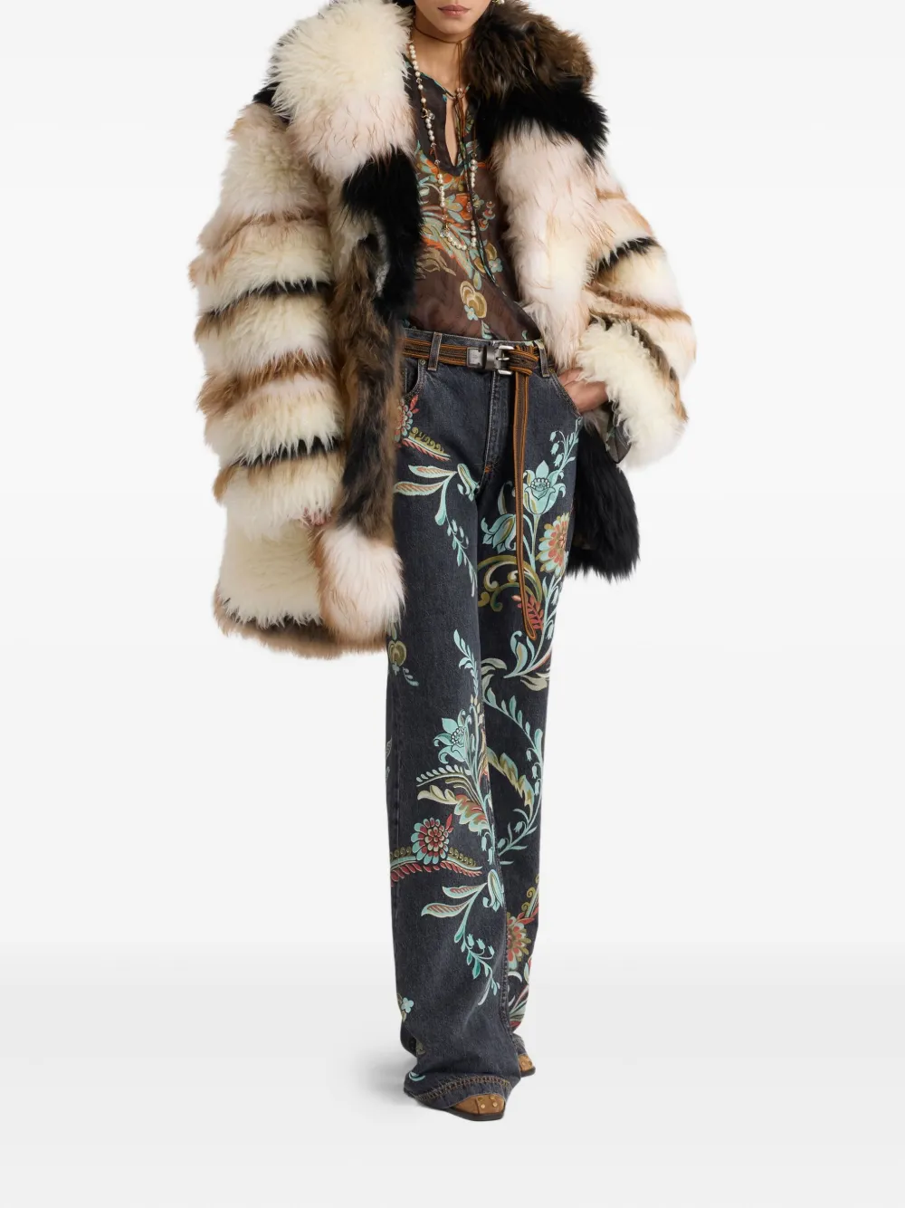 ETRO Blouse met bloemenprint - Zwart