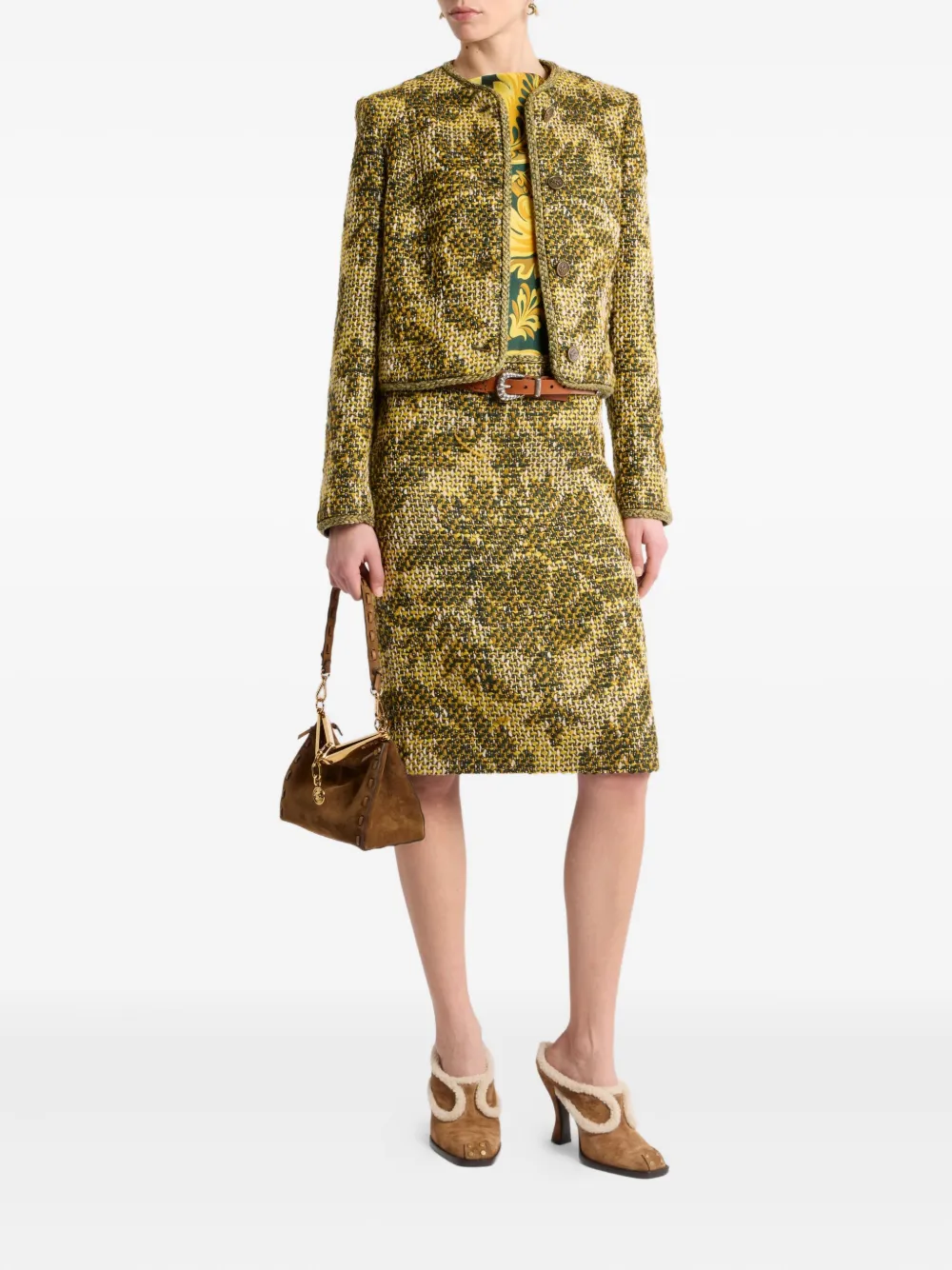 ETRO Rok met jacquard - Beige