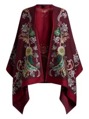 ETRO ペイズリーポンチョ | レッド | FARFETCH JP