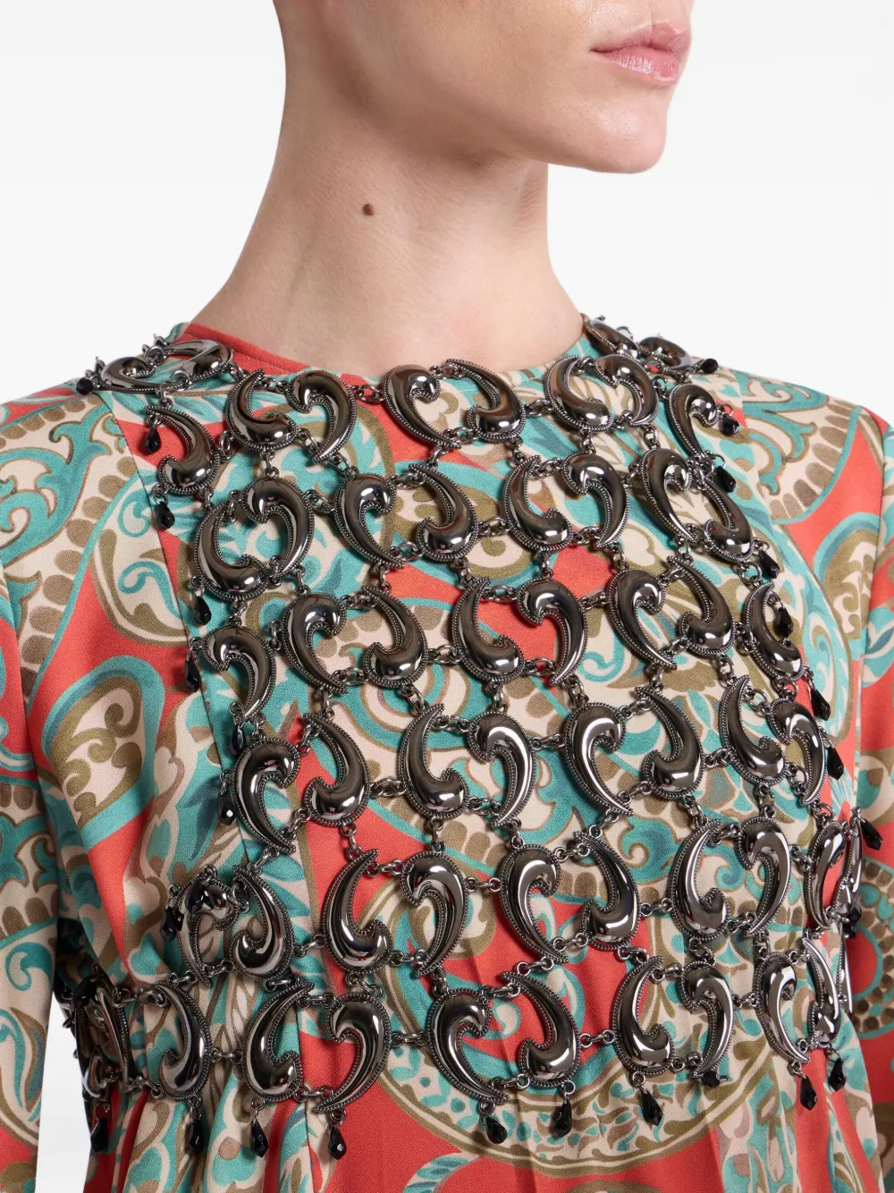 ETRO Top met paisley-print Zwart