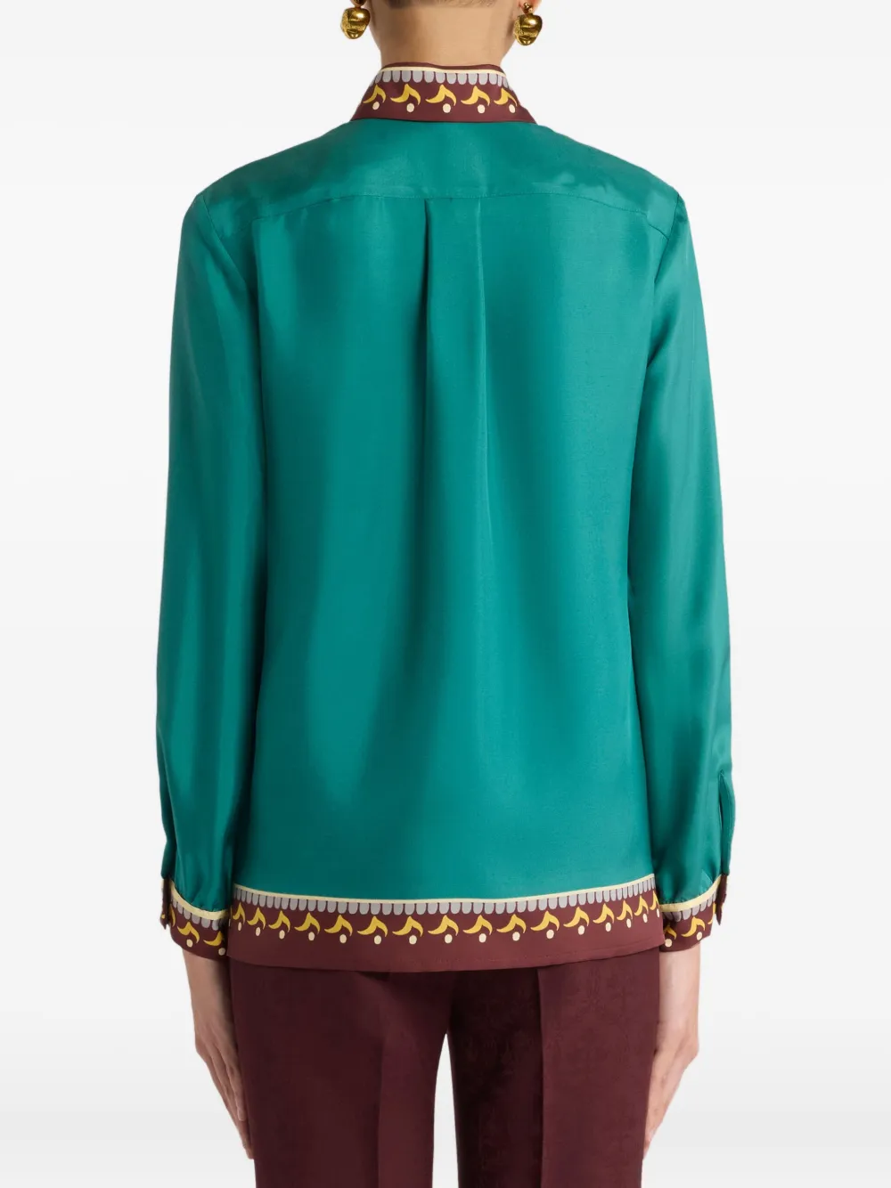 ETRO blouse met abstracte print Groen