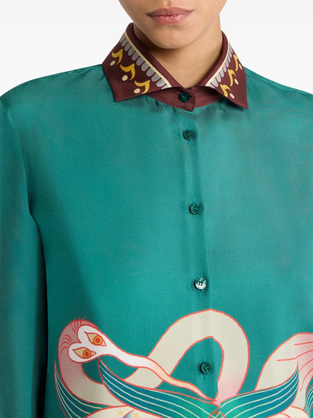 ETRO blouse met abstracte print Groen