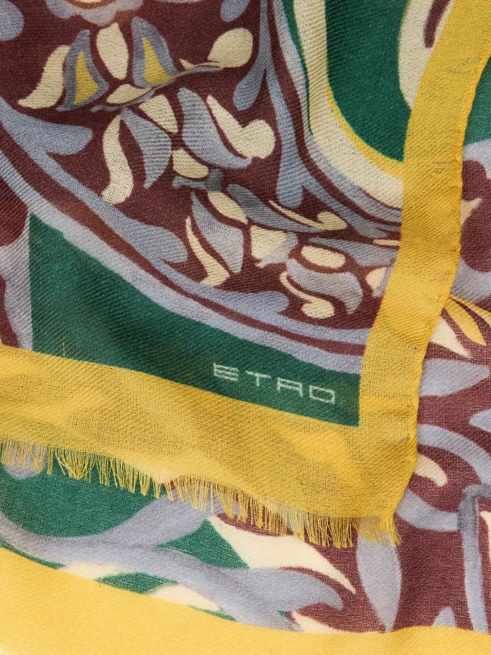 ETRO paisley floral scarf - Geel